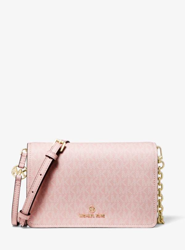 Damske Crossbody Kabelka Michael Kors Jet Set Large Logo Ruzove - Kabelky Michael Kors Lacne | DLXER-4153